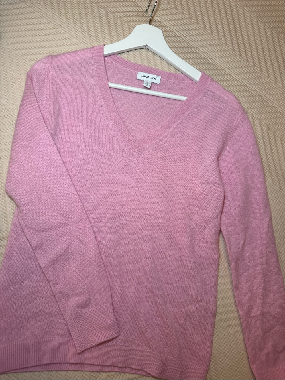 Pink Nordstrom V-neck sweater